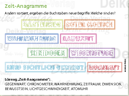 Zeitbegriffe - Anagramme