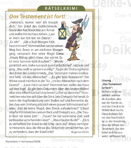 Das Testament ist fort (Heinerich Hümmelchen)