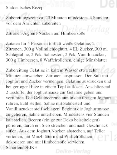 Zitronen-Joghurt-Nocken auf Himbeersoße