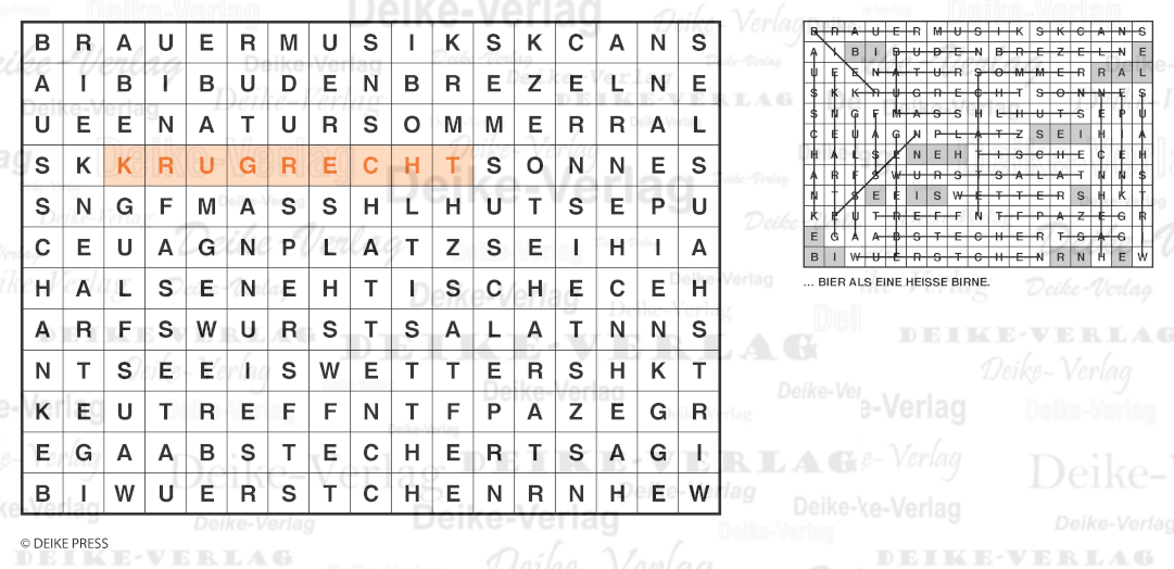 Biergarten - Buchstabensalat