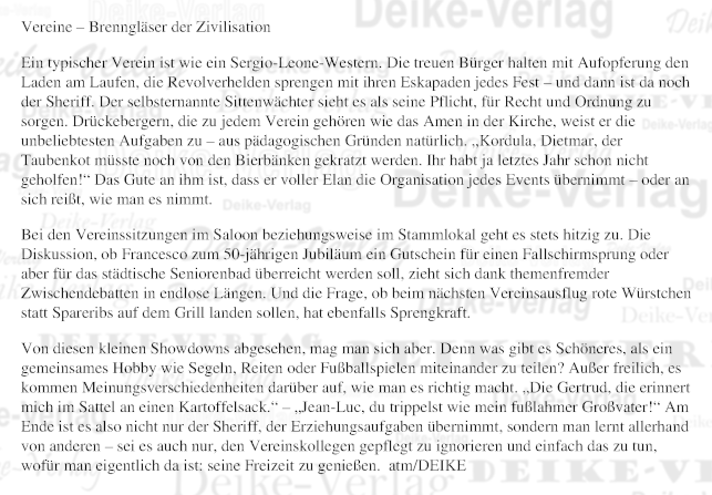 Vereine - Brenngläser der Zivilisation