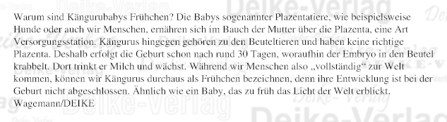 Warum sind Kängurubabys Frühchen?