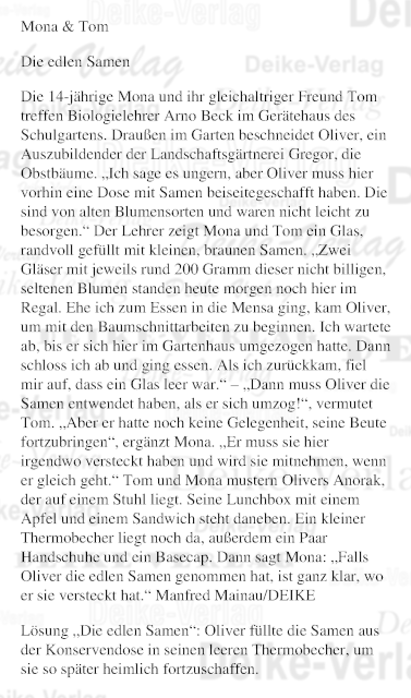 Die edlen Samen (Mona und Tom)