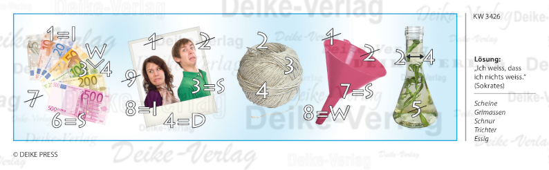 Ich weiss, dass ich nichts weiss - Rebus KW 3426