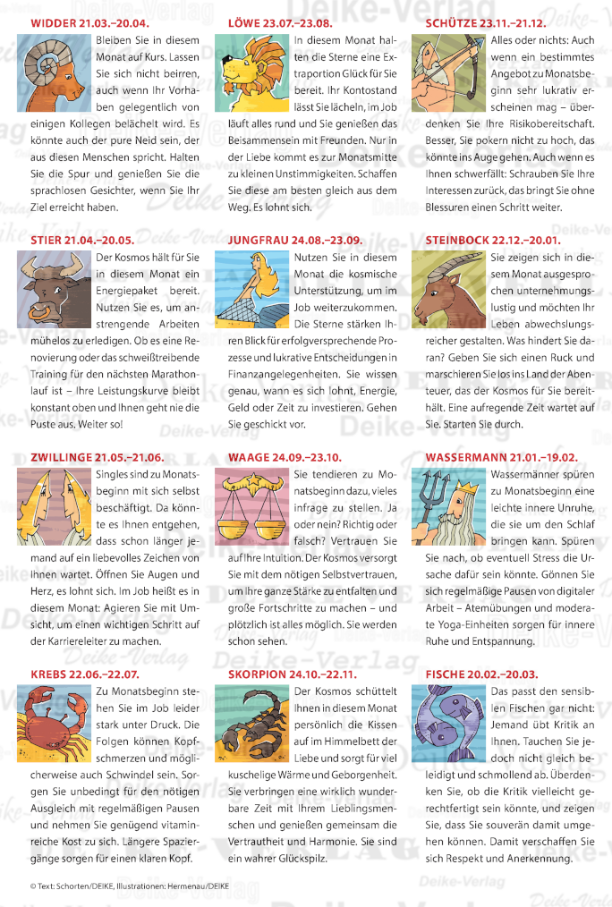 Monatshoroskop April 2026