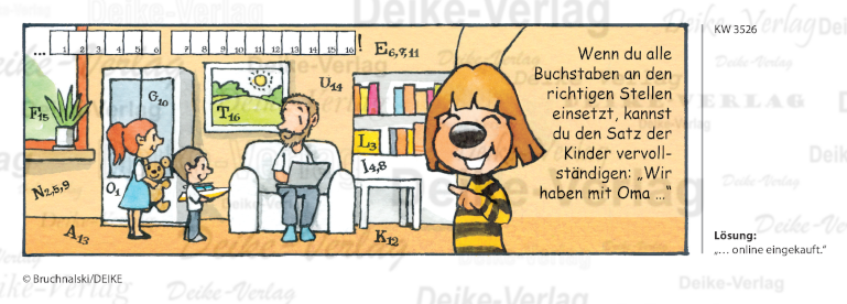 online einkaufen - Irmi die Rätselbiene KW 3526