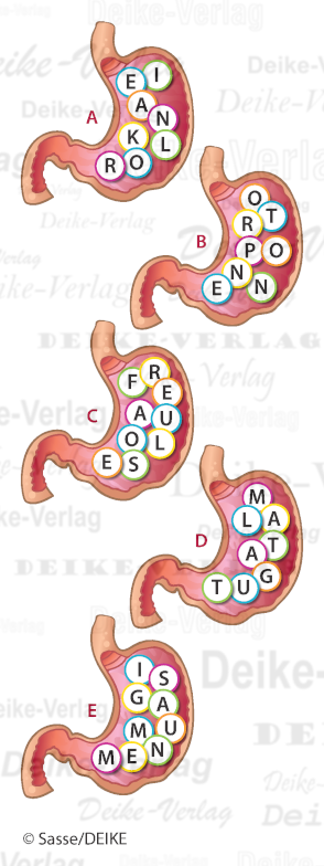 Verdauung - Anagramme