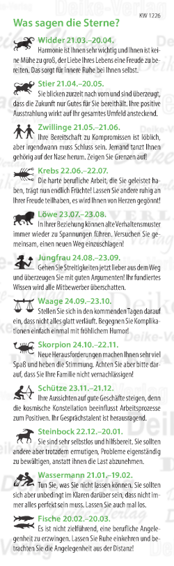 Wochenhoroskop KW 1226