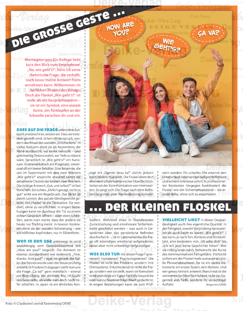 Wie geht es dir?