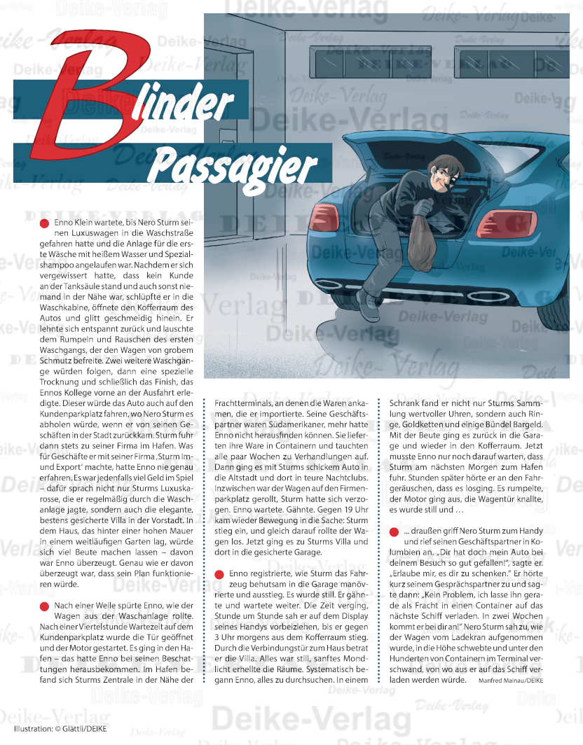 Blinder Passagier