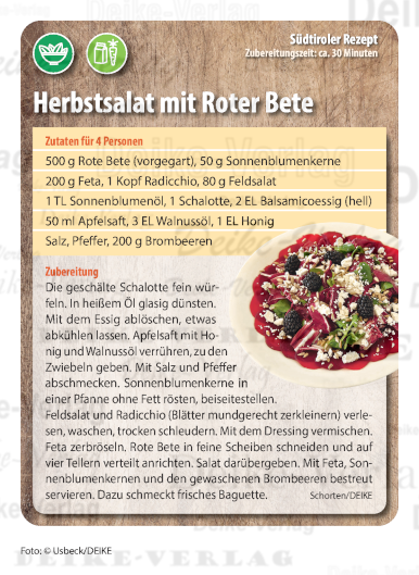 Herbstsalat mit Roter Bete