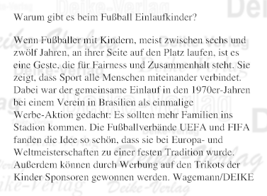 Warum gibt es beim Fußball Einlaufkinder?