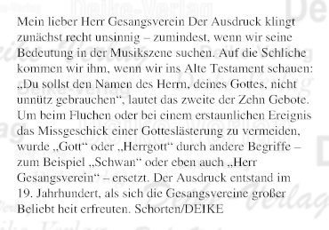 Mein lieber Herr Gesangsverein