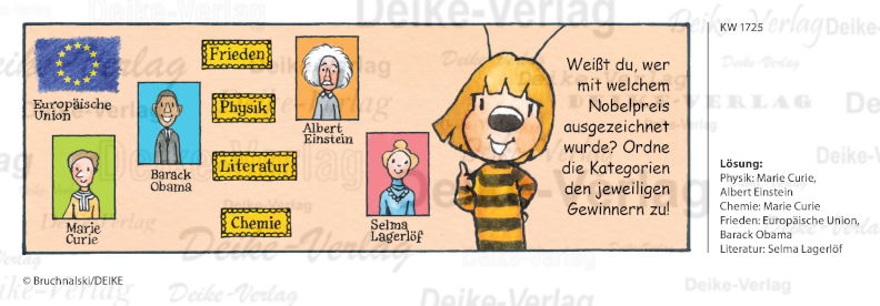 Nobelpreise  - Irmi die Rätselbiene KW 1725