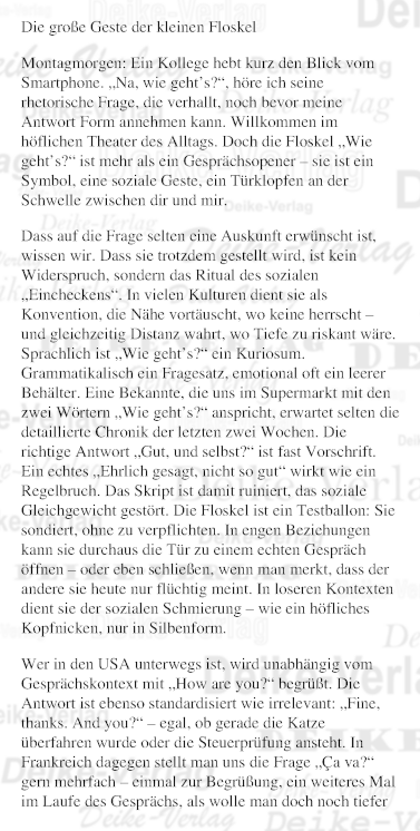 Wie geht es dir?