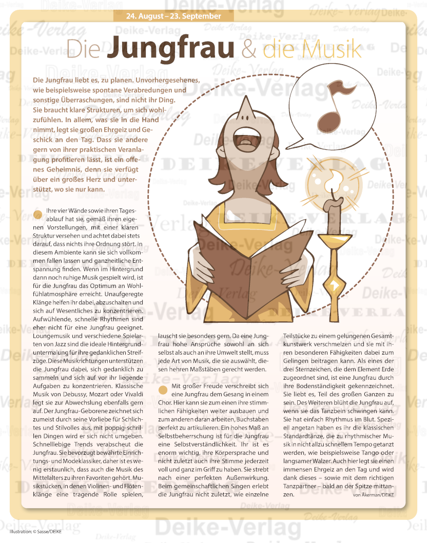 Sternzeichencharakteristiken: Die Jungfrau (Musik)