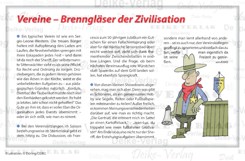 Vereine - Brenngläser der Zivilisation