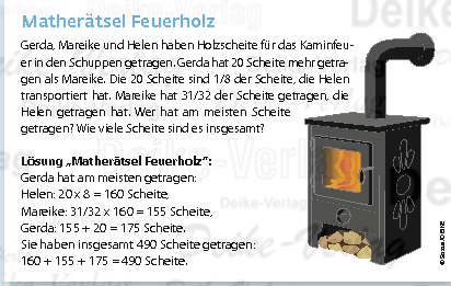 Feuerholz - Matherätsel