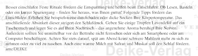 Besser Einschlafen
