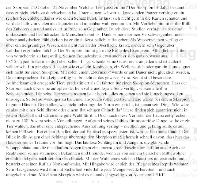 Sternzeichencharakteristiken: Der Skorpion (Haustiere)