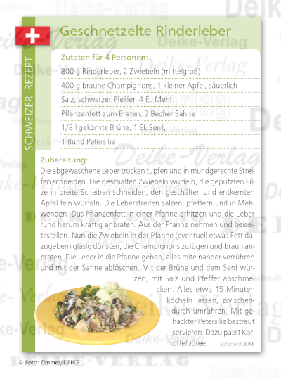 Schweizer Rezept: Geschnetzelte Rinderleber
