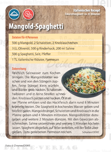 Mangold-Spaghetti
