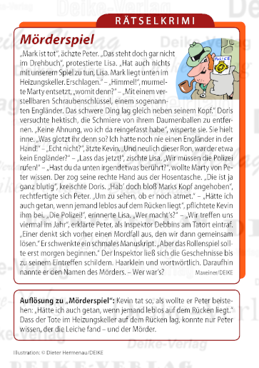 Mörderspiel (Inspektor Debbins) - Rätselkrimi 201507