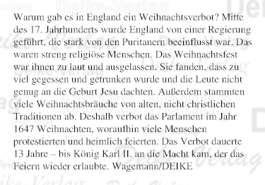 Warum gab es in England ein Weihnachtsverbot?