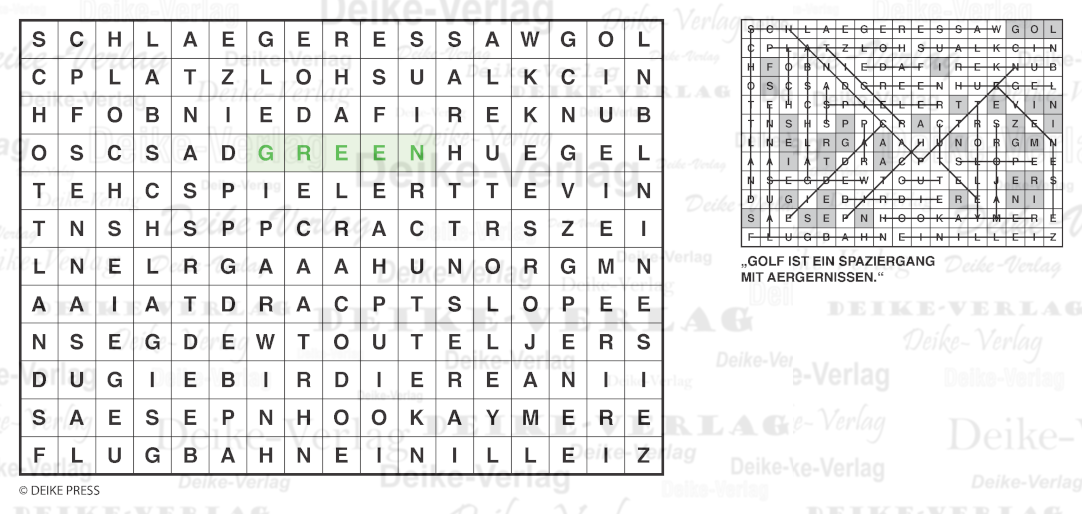 Golf - Buchstabensalate