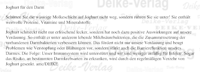 Joghurt für den Darm