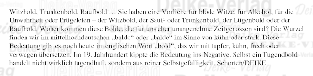 Ausdruck: Witzbold, Trunkenbold, Raufbold