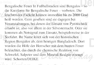 Bengalisches Feuer