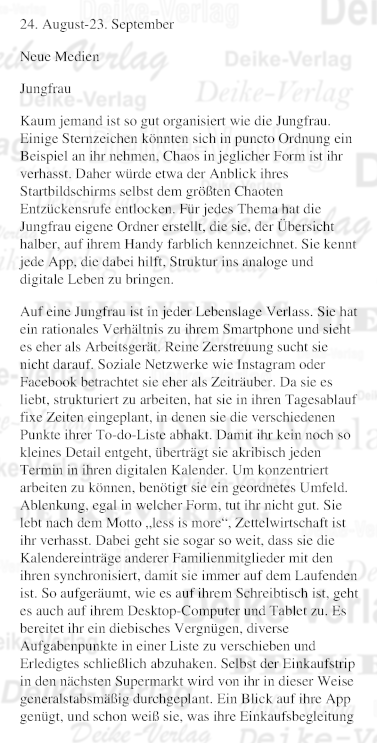 Sternzeichencharakteristiken: Jungfrau (Musik)