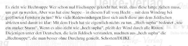 Ausdruck: Es zieht wie Hechtsuppe