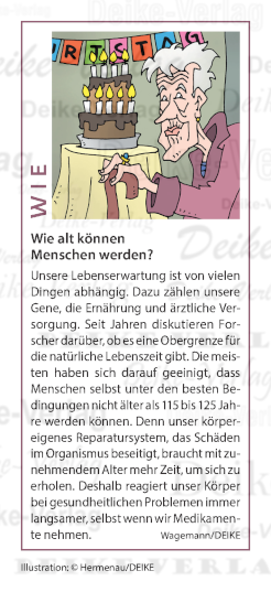 Wie alt können Menschen werden?