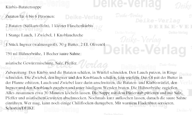Türkisches Rezept: Kürbis Batatensuppe