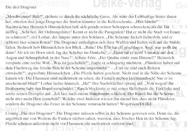 Die drei Dragoner (Rätselkrimi Mittelalter)