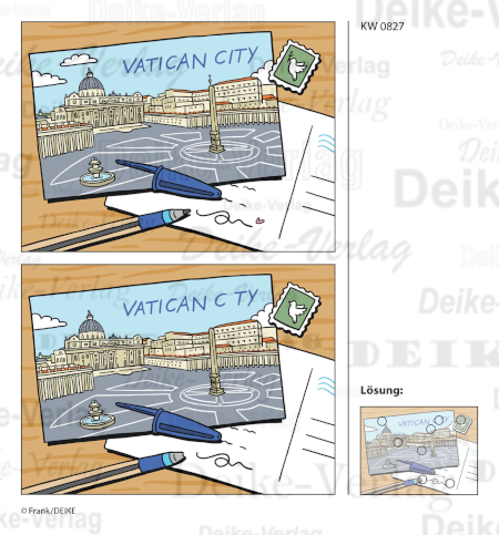 Postkarte aus dem Vatikan - Fehlerbilder KW 0827