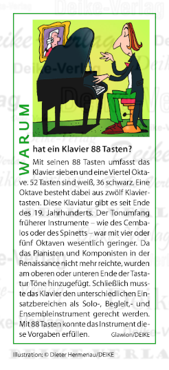 Warum hat ein Klavier 88 Tasten?