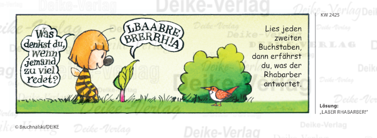 Rhabarber - Irmi die Rätselbiene KW 2425