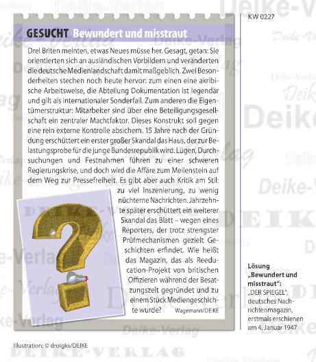 Der Spiegel - Texträtsel KW 0227