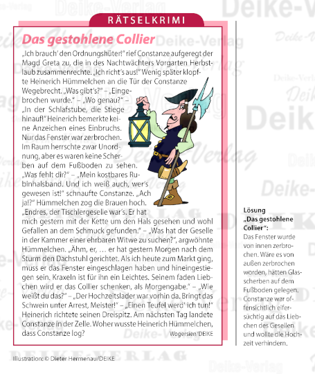 Das gestohlene Collier Heinrich Hümmelin (Rätselkrimi)