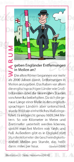 Warum geben Engländer Entfernung in Meilen an?