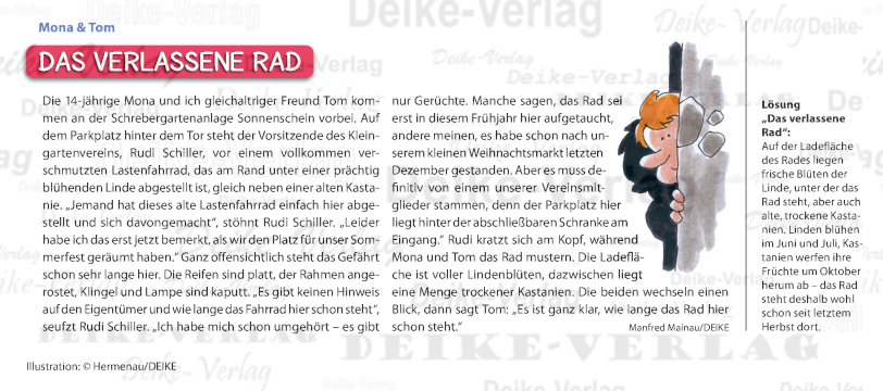 Das verlassene Rad (Mona und Tom)