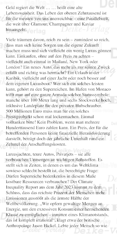 Geld regiert die Welt ...