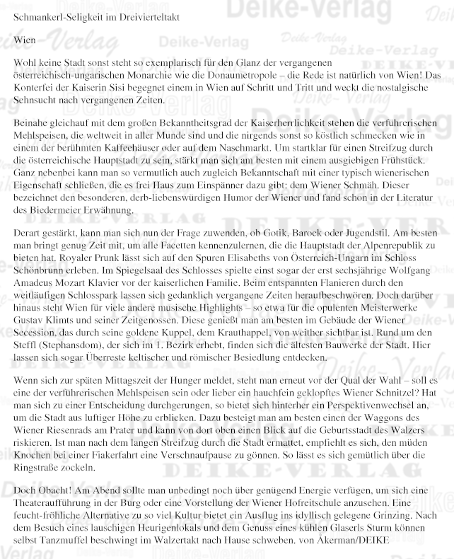Wien - Reisebericht