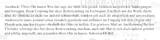 Ausdruck: Übers Ohr hauen