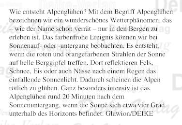 Wie entsteht Alpenglühen?