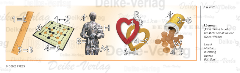 Eine Blume blüht um ihrer selbst willen - Rebus KW 2626