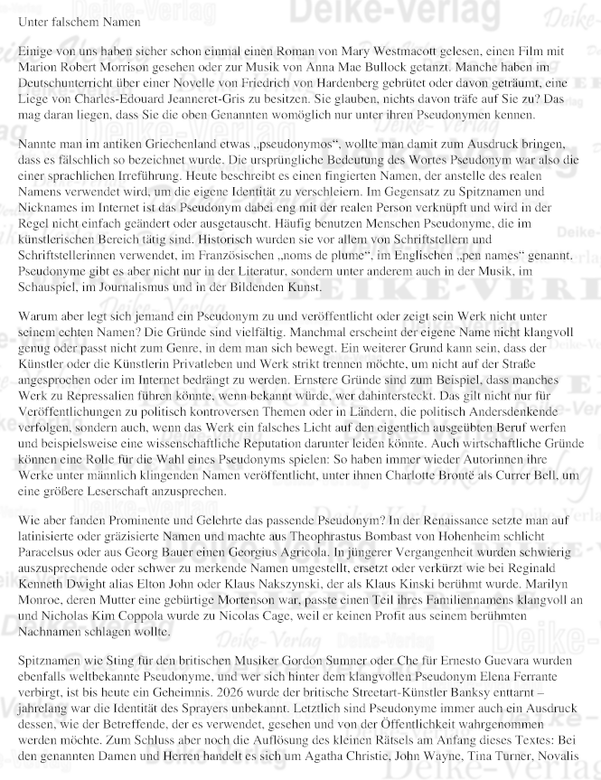 Pseudonyme